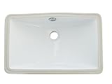 Kingston Brass LB18127 Fauceture Courtyard Undermount Bathroom Sink with Overflow, White [並行輸入品]