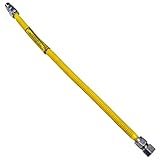 LASCO 10-1251 24 Inch Coated Stainless Steel Flexible Gas Range Connector, 5/8 Inch ID x 15/16 Inch 