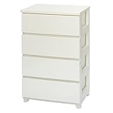 カラフルチェスト 4段 幅55cm ホワイト