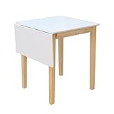 伸縮式 ダイニングテーブル 伸縮 折りたたみ 伸長式 60cm 90cm kurosu-360天板/ホワイト フレーム/クリアナチュラル 白木