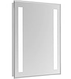 エレガントな照明2 Sides LEDエレクトリックミラー長方形調光機能付き5000 K 24"W x 40"H MRE-6304