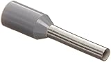 Panduit FSD76-8-D Insulated Ferrule, Single Wire DIN End Sleeve, 20 AWG Wire Size, Gray, 0.11" Max I