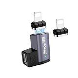 日本の中小企業 MSL FORCE USB-C to lighting マグネット吸着 27W PD 480Mbpsデータ転送 軽量小型 急速充電 tz67 tz68 lighting コネクタ 2個 L字