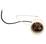 Leviton 8756-2 Mogul Base, One-Piece, Keyless, HID, Glazed Porcelain Lampholder, HPS up to 400W, Sin