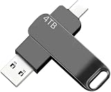 【2026新モデル アプリ不要】USB メモリ 2TB USB3.0・Type-C メモリ 外付け フラッシュメモリ 360度回転 Phone/Pad/PC/Macbook/Android対応 容量不足解消 usb データ スマホ バックアップ 合金製 耐衝撃 防塵仕様 高速データ転送 タイプc usb 1tb 4tb携帯に便利 (黒色, 4, TB)