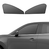 BLUESEATEC マツダ CX-5 KF系 メッシュカーテン 磁石貼付 マグネット式 サンシェード サイド用 MAZDA CX5 KFEP KF5P KF2P H29.2〜現行 遮光 断熱 UVカット 運転席 助手席 日除け 虫よけ 換気 2枚セット 収納袋付き