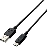 エレコム USB2.0 Type-C ケーブル USB-A to USB-C 1.0m ブラック TB-AC10NBK