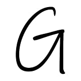 一文字からの G ink Free フォント Sサイズ 3cm×3cm 一文字からの ステッカー mojis-inkfe0Sg-ds