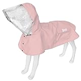MAMORE 犬用レインコート ポンチョ カッパ ドッグ雨具 着脱簡単 防水 撥水 防風 反射材 フード付き 丈夫 軽量 速乾 小型犬 中型犬 大型犬 梅雨対策 散歩 防雨 通気 可愛い (L-ピンク)