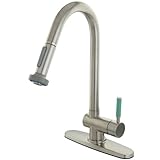 キングストン真鍮gs888dglグリーンエデンプルダウンスプレーキッチン蛇口with、デッキPla、 8-1/4 Inch spout reach GS8888DGL 1