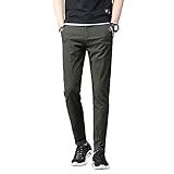 FOCU チノパン メンズ ロングパンツ 大きいサイズ 細身デザイン カジュアル スリム ストレッチ 普段使い green-32