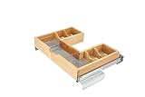 Rev-A-Shelf 木製化粧台シンクキャビネット 引き出し式オーガナイザー ライトブラウン