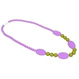 Lovoski シリコーン　歯ブラシ　ビーズ　ネックレス　ママ　ベビー看護　歯がため　歯固め　2色選べる - 紫