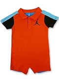 (ジョーダン)Jordan ベビージョーダン 襟付きロンパース （並行輸入品) (3-6M, オレンジ)