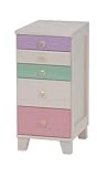 カラフルスリムチェスト　完成品　（引出5杯）　ＳＩｓｉｍｃｈ7560ＷＳ5