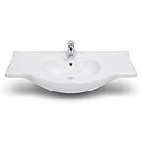 Nameeks 066500-u CeraStyle 33 – 2 / 5 "セラミック壁マウント浴室シンクwith 1 fau、 ホワイト CeraStyle 066500-U-One Hole-6