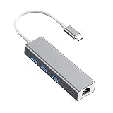 Eono(イオーノ) USB C ハブ 高速 USB Type C ハブ アダプタ LANアダプター 4ポート 変換 ドッキングステーション MacBook Air 2020 Surface Go 2 Chromebook Pixelなどに対応 (3-in-1)