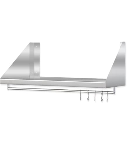 Amazon | ステンレス製 棚 シェルフ キッチン平棚 幅約900mmx奥行約