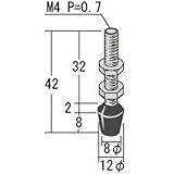 角田興業:角田 ゴム付ボルト M4X32 RBT-4L 型式:RBT-4L