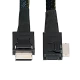 OcuLink PCIe 4.0 PCI-Express SFF-8611 4i - SFF-8611 データアクティブケーブル 左向き90度コネクタ eGPU SSD 外付けグラフィックカード用 50cm