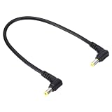 PATIKIL 1フィート 5.5mm x 2.5mm オス-オス DC 電源ケーブル 18A WG ワイヤ アダプタ 90 度直角延長コード LED ストリップ DVR ルーター 監視カメラ用