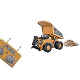 1/64 ミニRCフォークリフト、2.4G 10KM/h フルプロポーショナルミニRCトランスポート車両、コントローラー、カーゴフック、フォーク、パレット付き (ダンプカー)