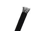 eowpowerブラック拡張可能な編組ケーブルスリーブSock 1インチx 50 ft