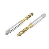 uxcell ネジタップ マシンプラグ スパイラルスクリュー スレッド HSS メトリック M4 x 0.7mm 2個入り