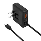 OMKUY【最新薄型】PD20W 充電器 USB-C 急速充電器 Type-Cケーブル (PD20W&QC3.0/合計3.4A/1つUSB-Aポート/折畳みプラグ/PSE認証済) ACアダプター コンセント 軽量 スマホ充電器 iPhone15適用/iPad/Android/ゲーム機などその他対応 黒