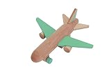 kiko+ hikoki 　木のおもちゃ　プルバック　飛行機　プロペラ　ジェット (jet-green（グリーン）)