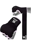[ＳｔＡｎ] バンテージ 簡単 マジックテープ式 インナーグローブ ボクシング MMA 衝撃吸収ゲルパッド (L, ブラックピンク)