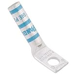 Panduit LCBX1-14H-X Flex Conductor Lug, One Hole, Long Barrel With Window, 45 Degree Angle, #1 AWG C