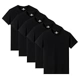 [AYISTELU] Tシャツ メンズ 半袖 3枚組 5枚組 綿100% 大きい サイズ クルーネック インナーシャツ メンズ 肌着 スポーツ シャツ 下着 快適 柔らかい カジュアル メンズ 服 春 夏 秋 冬 (JP, アルファベット, L, 5枚組/ブラック)