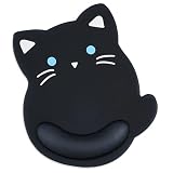 Newseego マウスパッド かわいい リストレスト 一体型マウスパッド 低反発リストレス 人間工学 手首 クッション キャラクター 滑り止め 水洗い 耐久性良い 疲労軽減 ゲーム 仕事用 パソコンパッド 可愛い猫柄