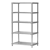 ※受注生産 返品・交換不可※選べる幅サイズ31段階！軽量アルミ製 収納ラック5段 棚板奥行54cm 高さ160cm 幅バリエーション30cm～180cm (75cm)