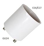 E-simpo Gu24 to E26 E27 Adapter, Gu24-e26/e27 Lamp Base Converter, Rohs (6-Pack) [並行輸入品]
