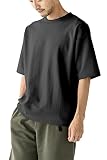 [Amazon Essentials] ダブルフェイス スウェット Tシャツ ワイドフィット メンズ (旧ブランド名:WHOLEPERSON(ホールパーソン)) グレー M