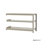 軽中量棚150kg 連結 幅120×奥行45×高さ70cm 3段 ニューアイボリー 150kg/段