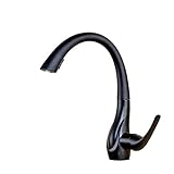 Rozin オイルは青銅をこすり 台所 シンク用 蛇口 混合水栓 プルアウトスプレーノズルを装備 キッチン用 じゃぐち