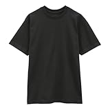 [Hanes] ヘインズ T-SHIRTS KURO クルーネックTシャツ メンズ インナー 半袖 黒T HM1-B201 (BK-ブラック、S)