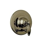 Rohl a2400lh-stnサテンニッケル六角圧力バランストリムwith Diverter、六角メタルレバー
