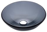 Kraus GV-104-14 Clear Black 14 inch Glass Vessel Bathroom Sink [並行輸入品]