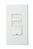 Leviton AWSMT-MBW Renoir II Preset Slide Dimmer, Incandescent, Thin Heat Sink, Narrow, 8-1/3 A, Whit