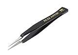Aven 18013ARS AA-SA Style Artis Tweezer, Black with Yellow Print [並行輸入品]