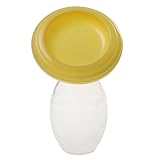 Dovewill 手動　さく乳器　乳ポンプ　ボトル　防塵カバー　母乳　マッサージ　花びら型　吸引ノズル　全3色 - 黄