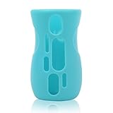 Olababy Silicone Sleeve for AVENT Natural Glass Bottles (8 oz, Blue) by Olababy