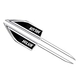 ハイラックス HILUX 車 ロゴ ステッカー 車のサイドボディステッカー フェンダー サイド 3D ステッカー 車 ロゴ エンブレム エンブレム メタルステッカー メッキ ロゴ (黒, ハイラックス HILUX)