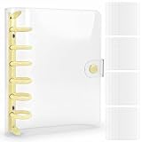 シール帳 バインダー 透明 A7【リフィル20枚付】 台紙 6穴 女の子 男の子 シール収納 推し活グッズ (A7/イエロー)