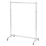 TAMATOSHI 頑丈ハンガーラック シングル 耐荷重95kg 組立式 幅97cm クロームメッキ