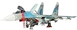 プラッツ 1/72 ロシア空軍 Su-27SM フランカーB 迷彩型紙シート付 プラモデル AE-2SP 成型色